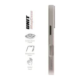 Чехол Apple iPhone 16 Pro, Unit MagSafe, серый, прозрачный, магсейф, ударопрочный, магнитный, панель-накладка с поддержкой MagSafe, с поддержкой беспроводной зарядки, TPU+PC, защита всего корпуса, ударопрочный, ArmorStandart (ARM78710) - мініатюра 3