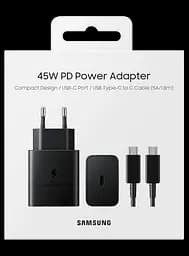 Зарядний пристрій Samsung 45W Power Adapter + Cable USB-C to USB-C Black (EP-T4510XBEGRU) [71466] - мініатюра 5