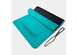 Коврик для йоги и фитнеса EasyFit TPE+TC 6 мм двухслойный мятный-черный (EF-1924-MTB)