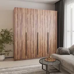 Шкаф 4-дверный MebelStar Оскар ДСП BG, блок ящиков+полки 200x52x220 см Дуб янтарный (MBS-4753)