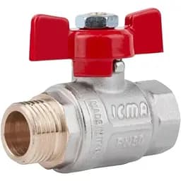 Кран кульовий Icma 1/2" прямий №351 (87351AD11)