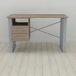 Письменный стол с ящиками Ferrum-decor Оскар 750x1400x600 металл Серый ДСП Дуб Сонома Трюфель 16 мм (FRD-103252)