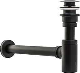 Сифон універсальний для умивальника Rea click-clack Old Black REA-A8536, Чорний - мініатюра 2