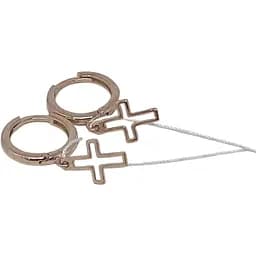 Золоті сережки KievGold Хрестики. 2/1074