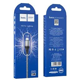 Кабель Hoco X50 Excellent charging data cable for Lightning Сірий - мініатюра 3