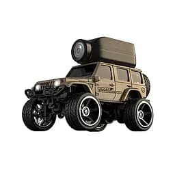 Міні FPV машинка на радіокеруванні KFPLAN KF32 1:64 4WD з Wi-Fi камерою (Коричневий)