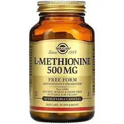 Аминокислота Solgar L-Methionine 500 mg 90 вегакапсул