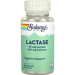 Лактаза Solaray Lactase 40 мг 100 вегетаріанських капсул