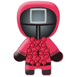 Антистрес сімпл-дімпл герой із серіалу Гра в кальмара Netflix червоний 24 см