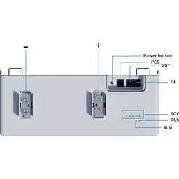 Акумулятор Deye LiFePO4 48V (51.2V/230Ah/11800Wh) (SE-F12-L) [153794] - мініатюра 3