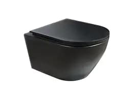 Унитаз подвесной Newarc Modern Iderimless 3823B-M NEW черный матовый с сидением Soft Close, Черный матовый