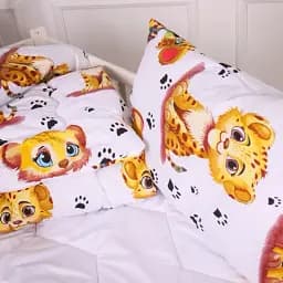 Набір антиалергенний MirSon зима Kids Time 20-0034 King Tiger 140x205 см бавовна: ковдра з подушкою (2200009665066) - мініатюра 3