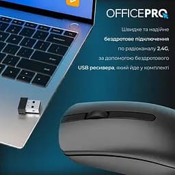 Бездротова миша OfficePro M175B Silent Click Wireless Black (M175B) - мініатюра 6