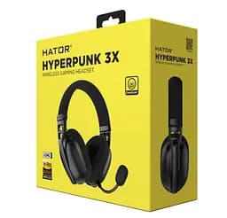 Игровые наушники беспроводные с микрофоном HATOR ESH-14 Wireless HYPERPUNK 3-X Hi-Res Black - мініатюра 7