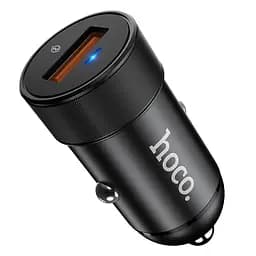 Адаптер автомобильный с подсветкой HOCO Z32A Compatible Super Fast Charge 1USB 4A QC3.0 18W черный