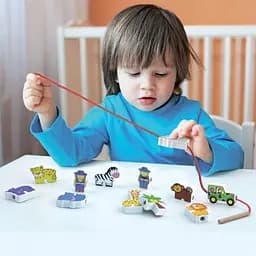 Дерев'яна шнурівка Viga Toys Зоопарк (59549) - мініатюра 3