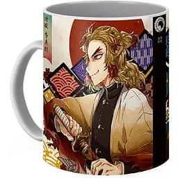 Кружка GeekLand Demon Slayer: Kimetsu no Yaiba Клинок, рассекающий демонов Ренгока и Томиока KY.02.03 330 мл белая