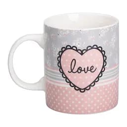 Чашка порцелянова Love 400 мл, рожевий Liling Rongxiang Ceramic RX-N240143PK