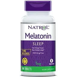 Натуральна добавка Natrol Melatonin 1mg Fast Dissolve Полуниця 90 таблеток