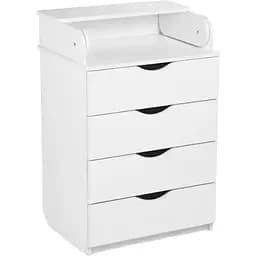 Комод-пеленатор DSK-602 з чотирма ящиками та знімним пеленатором білий