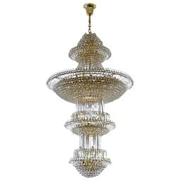 Люстра подвесная Brille хрустальная для холла E14 60W G (BCL-232S/100)