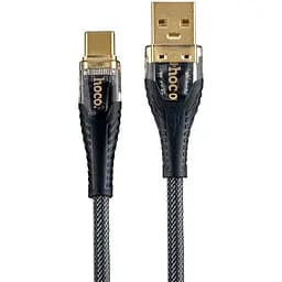 Кабель Hoco U121 Gold standard Transparent Discovery Edition charging data cable Type-C Чорний