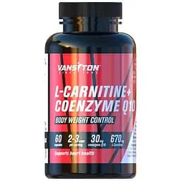 Жиросжигатель Vansiton L-Carnitine + Coenzyme Q10, 60 капсул