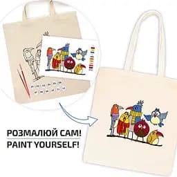 Екосумка-розмальовка, Funny Birds , бавовна 220 г/м2, 38х42см, ROSA Talent - мініатюра 2