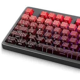 Набір кейкапів PBT Black Red Lines Gradient / 97 шт / Red
