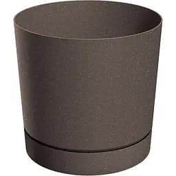 Горшок для цветов Prosperplast Tubo P Eco Wood с подставкой 0.7 л кофейный (67931-4625)