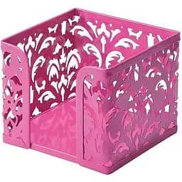 Бокс для бумаги Buromax Barocco металлический 8х9.5х9.5 см розовый (BM.6216-10)