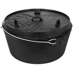 Казан-жарівня чавунна Petromax Dutch Oven ft18 плоске дно 16.1 л (1017-ft18-t)