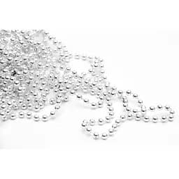 Ожерелье на елку 5 мм х 6 м новогоднее украшение серебристое (250089)