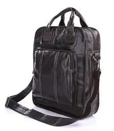 Вертикальная кожаная мужская сумка, трансформер серая John McDee 33х10х39.5 см sum0028429