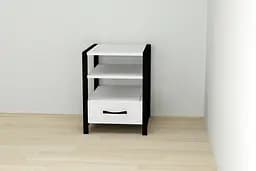 Тумба універсальна Ferrum-decor Вів'єн 1/1 50x41x40 чорний ДСП Білий 16мм (FRD-104139) - мініатюра 2