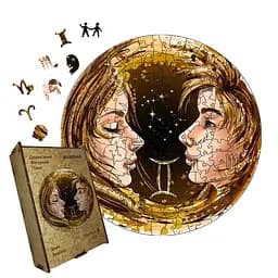 Пазл дерев'яний Знак Зодіаку Близнюки, А3, Картонна коробка 200 елементів