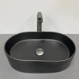 Умивальник VBI Verona 50 black matt накладний VBI-011317, Чорний матовий - мініатюра 3