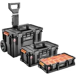 Модульная система NEO Tools на колесиках, 3 модуля (2 бокса + органайзер) 84-066