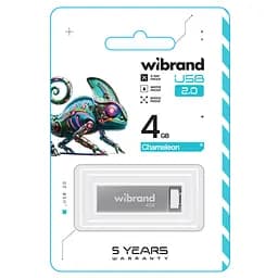 USB Flash Wibrand USB 2.0 Chameleon 4Gb Silver - мініатюра 2