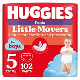Підгузки-трусики для хлопчиків Huggies Little Movers Pants 5 (12-17 кг) 102 шт.