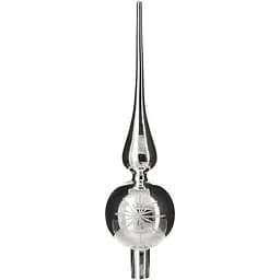 Ялинкова верхівка Mica Decorations скляна дзеркальна срібно-біла 31 см (1180839)