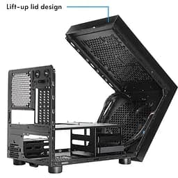Корпус Chieftec THE CUBE CI-03B-OP, без БЖ, fan 20 см, mATX, Black (CI-03B-OP) - мініатюра 6
