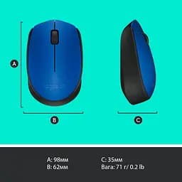 Бездротова миша Logitech M171 Wireless Blue/Black (910-004640) - мініатюра 9