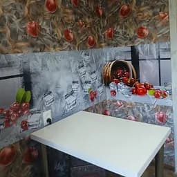 Кухонний фартух самоклеючий Крижана Вишня для кухні наклейка ягоди лід сірий 60х200 см Happy Pocket Z180383 - мініатюра 8