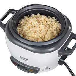 Russell Hobbs Рисоварка, 200Вт, чаша-0,7л, механічне керування, знімна кришка, нерж. сталь, чорно-біла - мініатюра 2