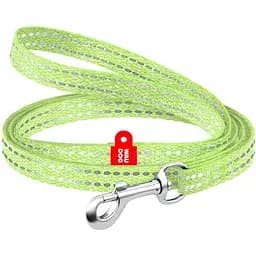 Повідець для котів та дрібних порід собак Waudog Re-cotton з відновленої бавовни світловідбиваючий, XS