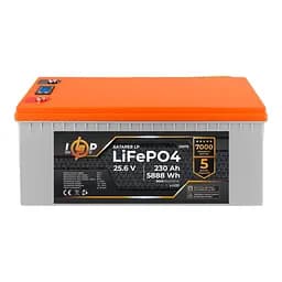Акумулятор LP LiFePO4 для ДБЖ LCD 24V (25,6V) - 230 Ah (5888Wh) (BMS 80A/40A) пластик