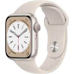 Смарт-годинник Apple Watch Series 8 41mm Starlight Aluminum Case with Starlight Sport Band M/L (MNUF3) [93085]