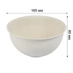 Миска Stars Plast кругла матова бежева 1 л (94207/беж) - мініатюра 2