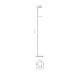 Led світильник Videx AR09061B IP54 GU10 архітектурний чорний (VL-AR09061B) - мініатюра 5